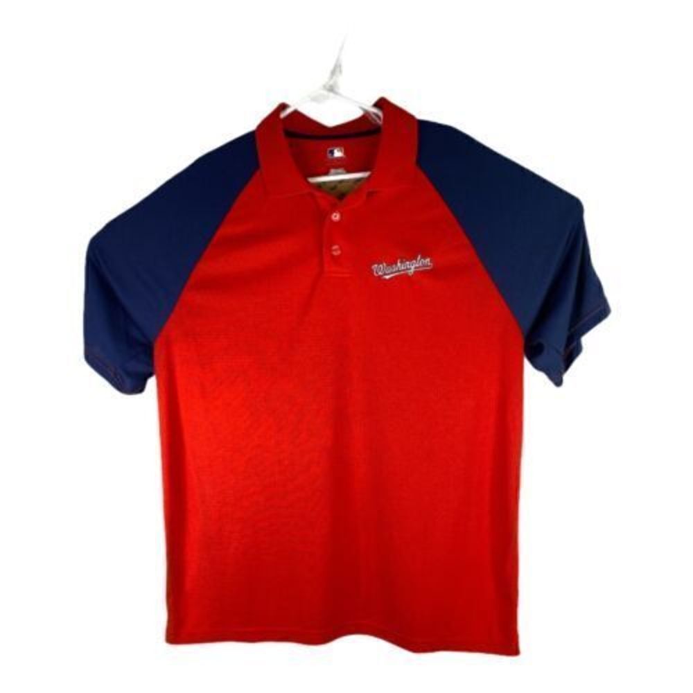 Washington Nationals MLB Genuine Merchandise Men’s Size XL Blue Red Polo Shirt